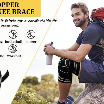 Copper sports knee brace